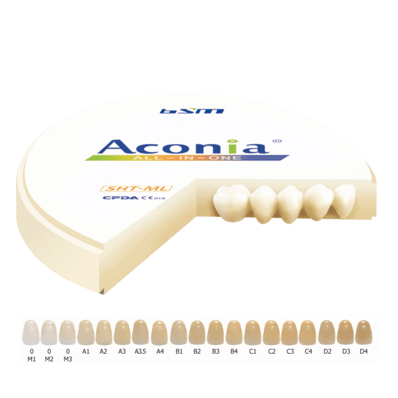 Disco Zirconia SHT-ML 3D ZR Multicapa 98 1 Aconia All-in-One,fundas dentales, y suministros dentales de alta calidad para clínicas odontológicas. Equipo completo y confiable en la industria dental.