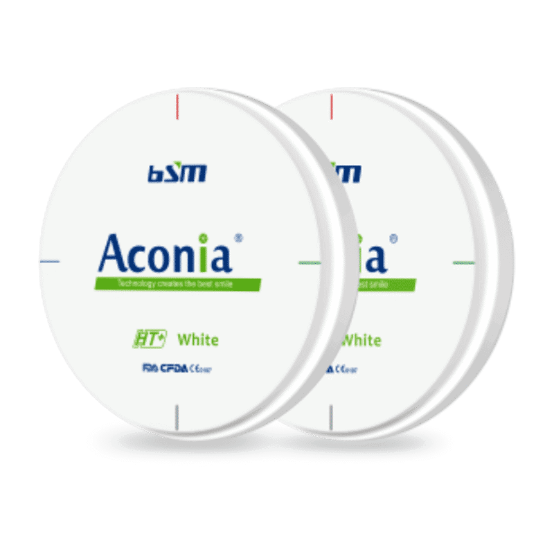 Disco Zirconia HT+ White 3D ZR 98 1 Aconia Hilo dental blanco para tratamientos y restauraciones dentales, alta calidad y resistencia, ideal para clínicas odontológicas, suministros dentales confiables.