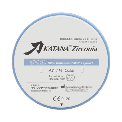 Kit de suministros dentales con dispositivo Zirconia KATANA, lujo translucido multi capa, para coronas dentales, precisión en odontología, productos de calidad para profesionales.