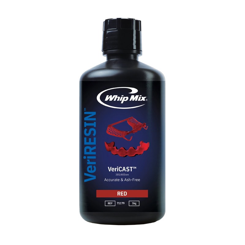 VeriCAST™ – Resina 3D para Fundición y Prensado 1 Aromatizador de cera para sellado en color rojo, profesional y preciso para uso dental.