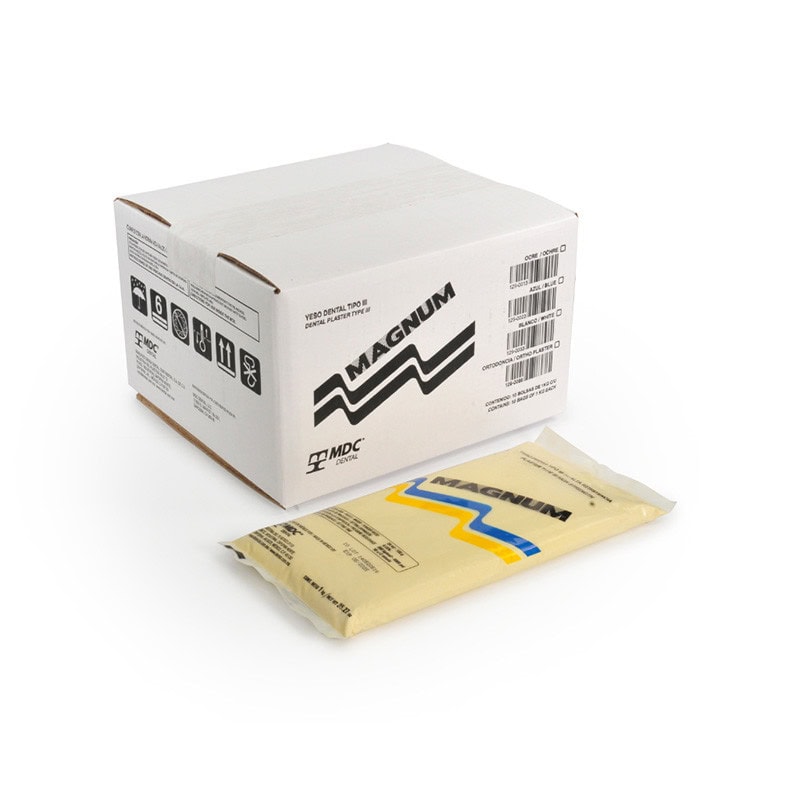 Yeso Magnum Ocre 2 Mochila dental magnum en empaque sellado para equipos dentales, ideal para clínicas odontológicas que buscan productos de alta calidad.