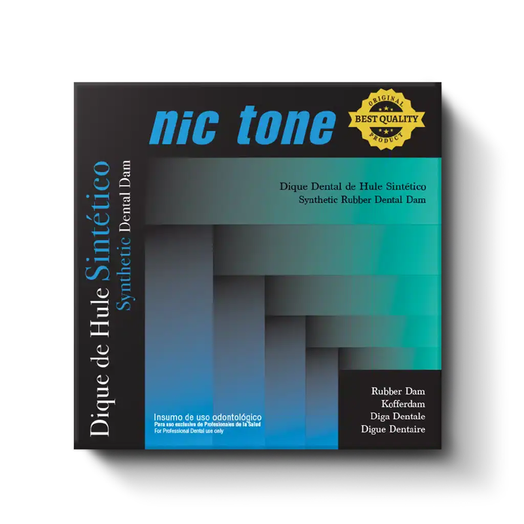 Diques hule sintético Nic Tone 1 Nic tone dique de hule sintético, material de alta calidad para odontología.