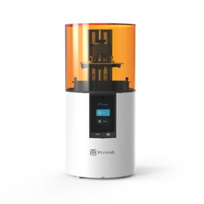 Impresora 3D dental PioneerX de Binario Digital, diseñada para crear modelos dentales precisos y eficientes en clínicas y laboratorios odontológicos.